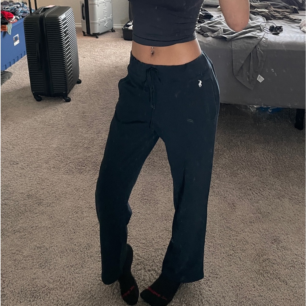 Ralph Lauren vintage black low waisted pajama/pj/ leep pants
